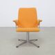 Fauteuil lounge vintage pivotant chromé 1960