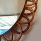 Mirror rattan oval vintage 27x35cm