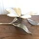 Vintage silver metal flower ashtray