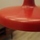 Danish red metal pendant lamp, industrial style, 1960s