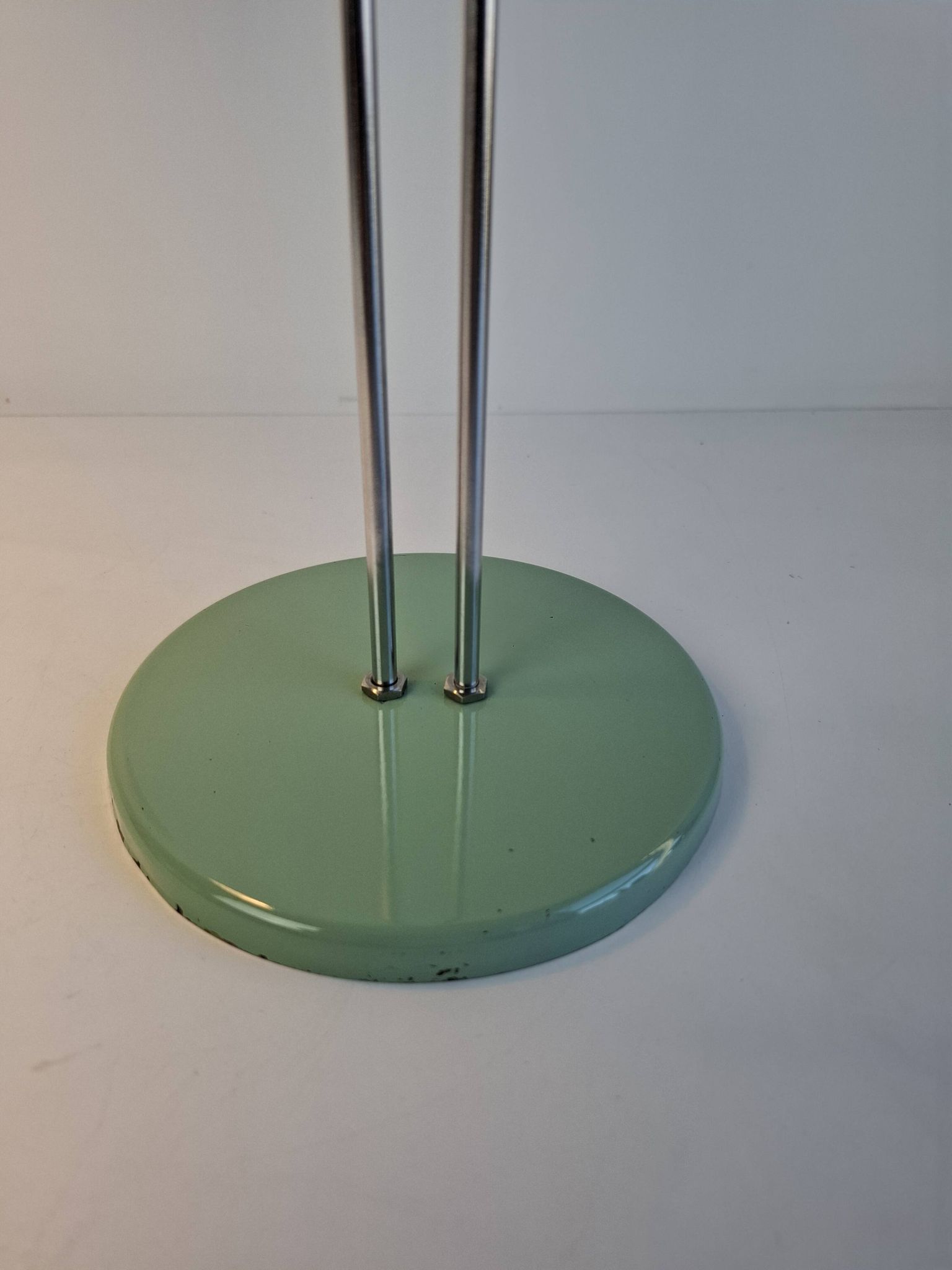 Josef Hůrka for Lidokov Midcentury Modern Table Lamp in Green Metal