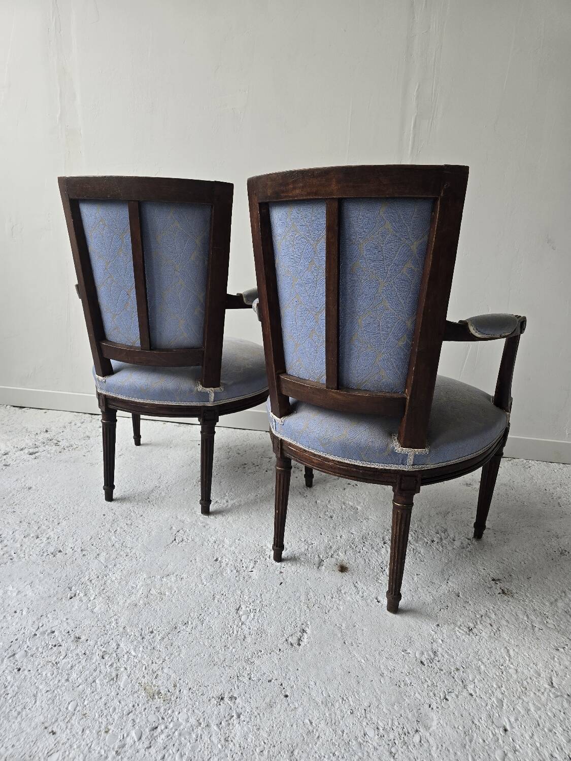 Pair of 18th-century Louis XVI cabriolet armchairs