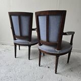 Paire de fauteuils cabriolet xviiième louis xvi