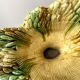 Slip vase majolica sheaves of wheat 30s vintage
