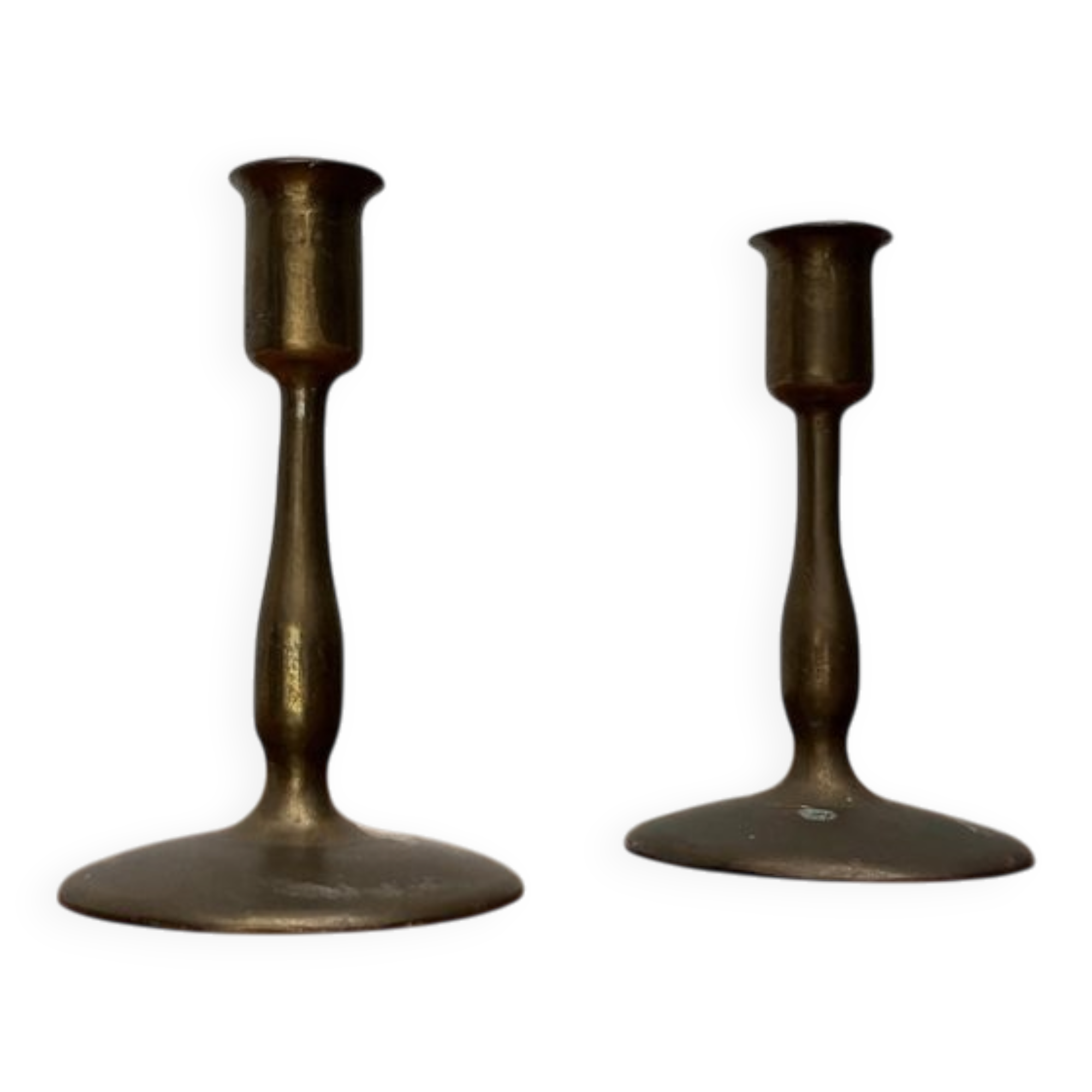 Porte-bougies en métal du milieu du siècle, années 1960, lot de 2