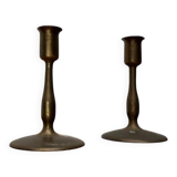 Porte-bougies en métal du milieu du siècle, années 1960, lot de 2