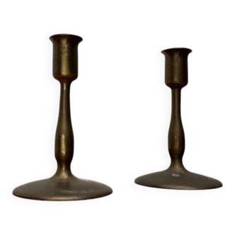 Porte-bougies en métal du milieu du siècle, années 1960, lot de 2