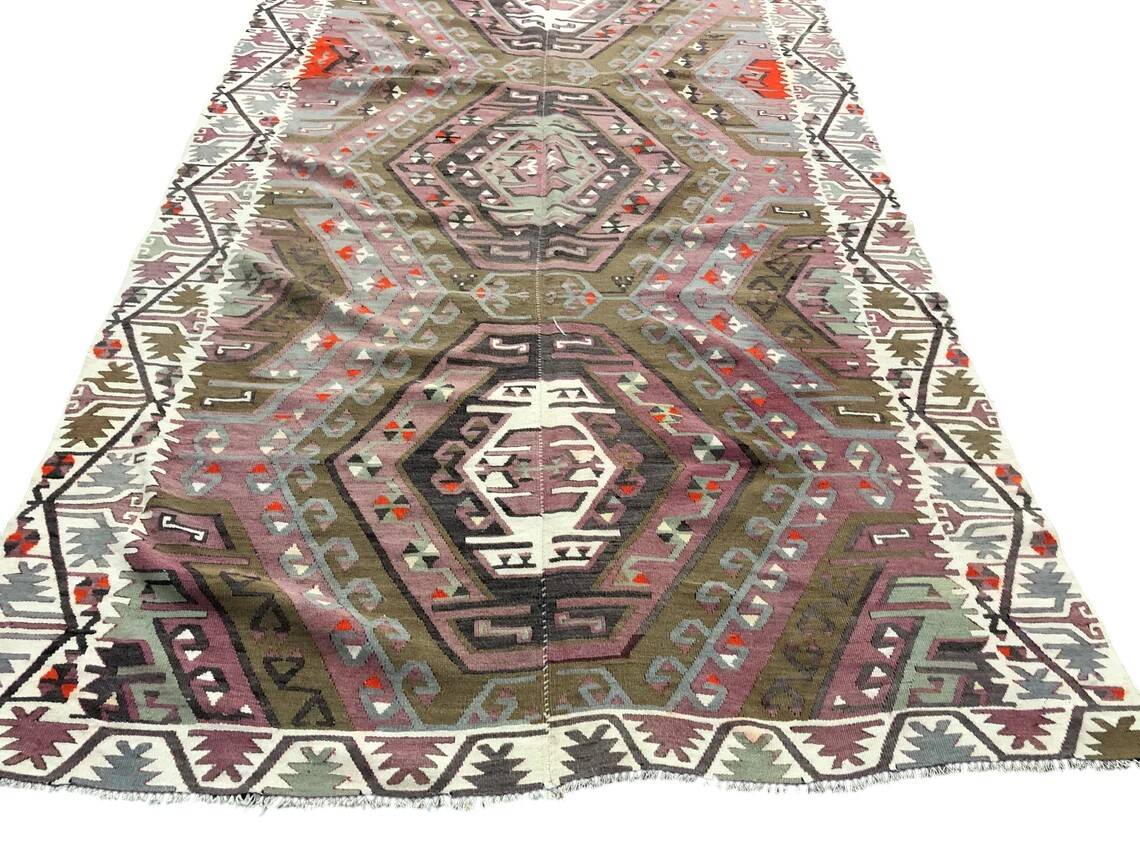Turkish Oversize Anatolian Kilim Rug