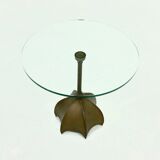 Bronze and Glass Side Table by Jan Des Bouvries for Quasar Holland 1990s