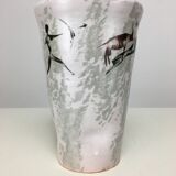 Vase céramique décor pariétal, années 50 signée yurtsua