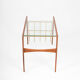 Danish teak & glass coffee table with rack, Denmark, 1960s