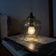 Lampe baladeuse tulipe ancienne en verre doré