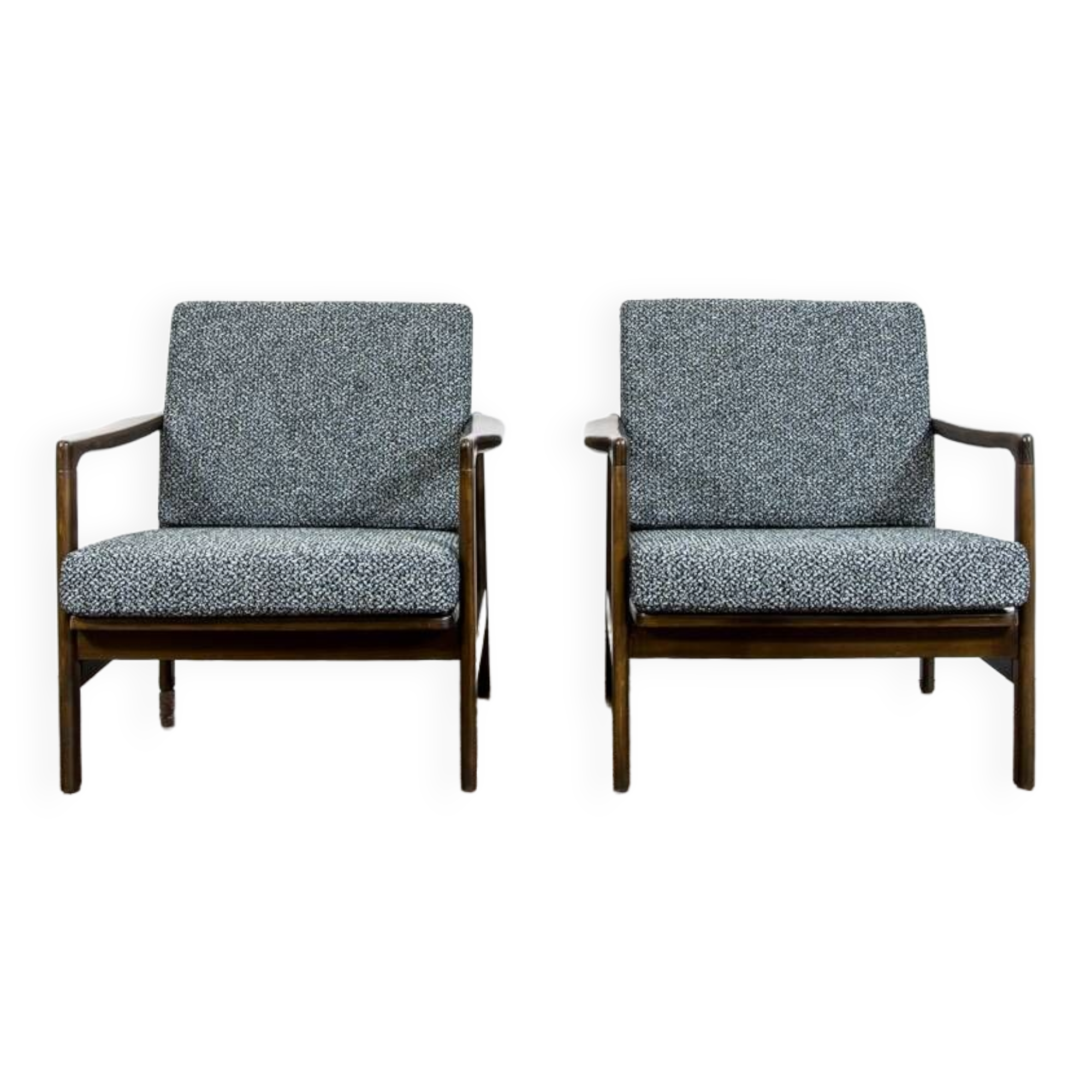 Pair of B7522 armchairs by Zenon Bączyk 1960's