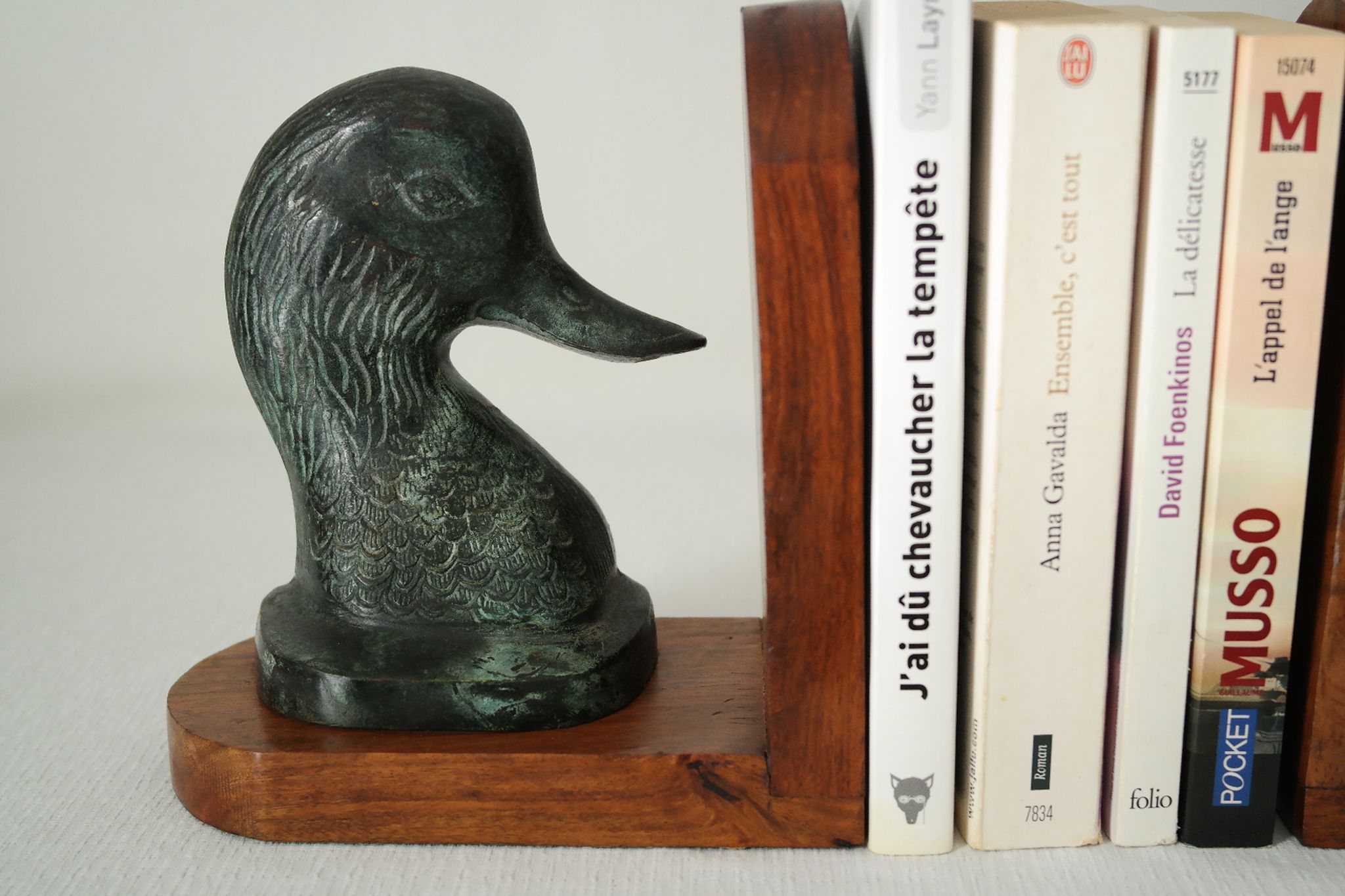 Pair of Greenhouse books vintage duck metal and mahogany