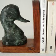 Pair of Greenhouse books vintage duck metal and mahogany