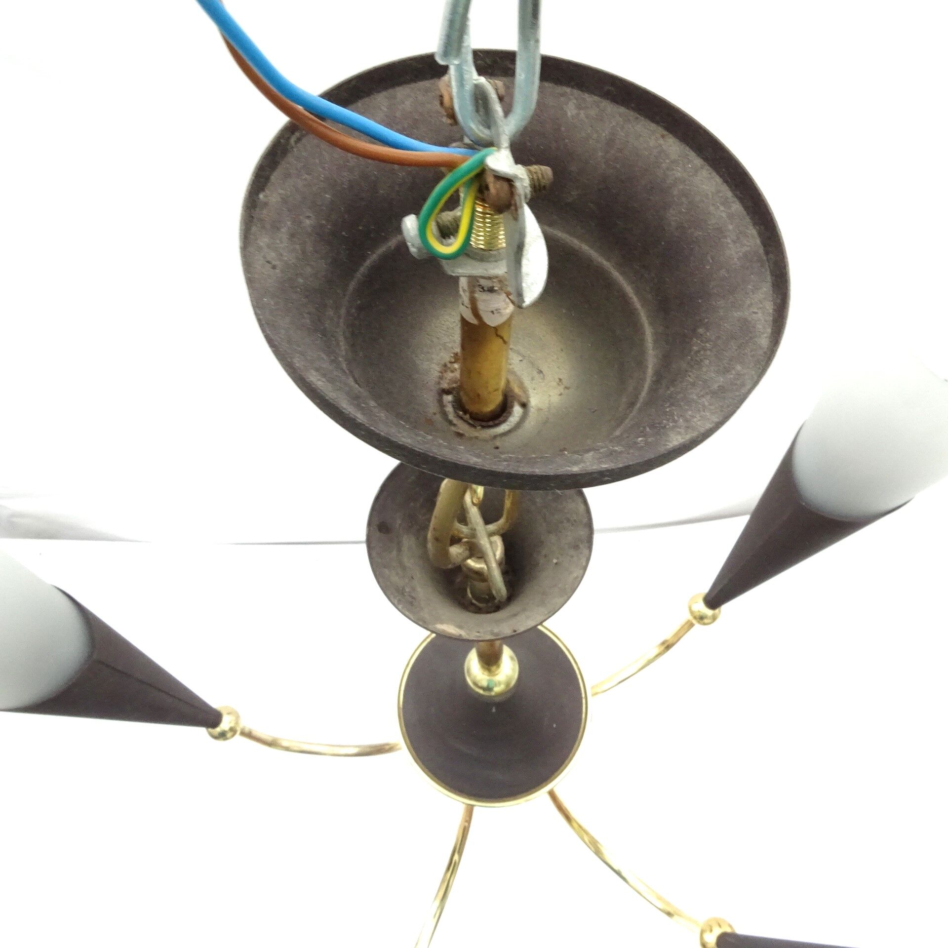 5-branched chandelier cone shaped abat jour