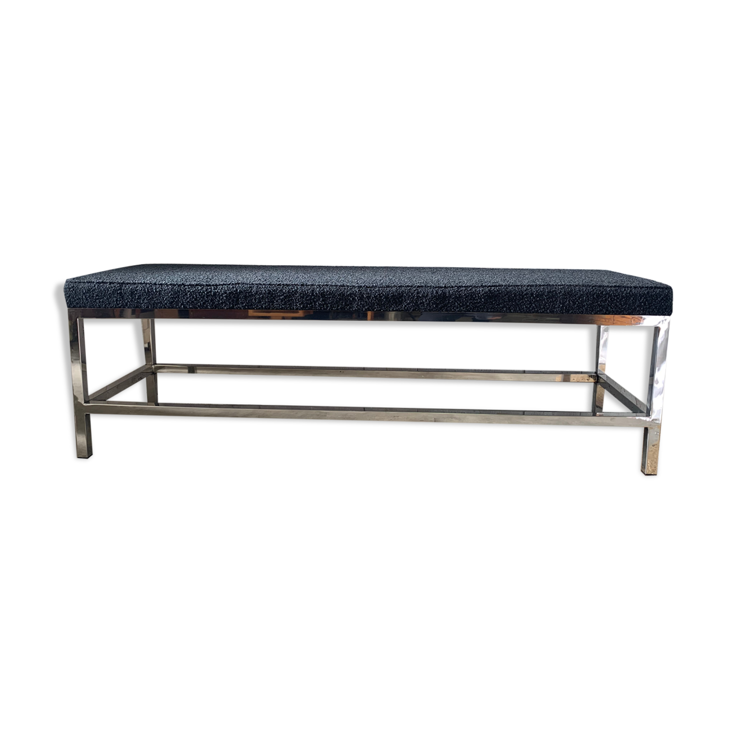 Stainless steel bench 70's