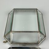 60s 70s wall lamp wall light glass & metal vintage space age design