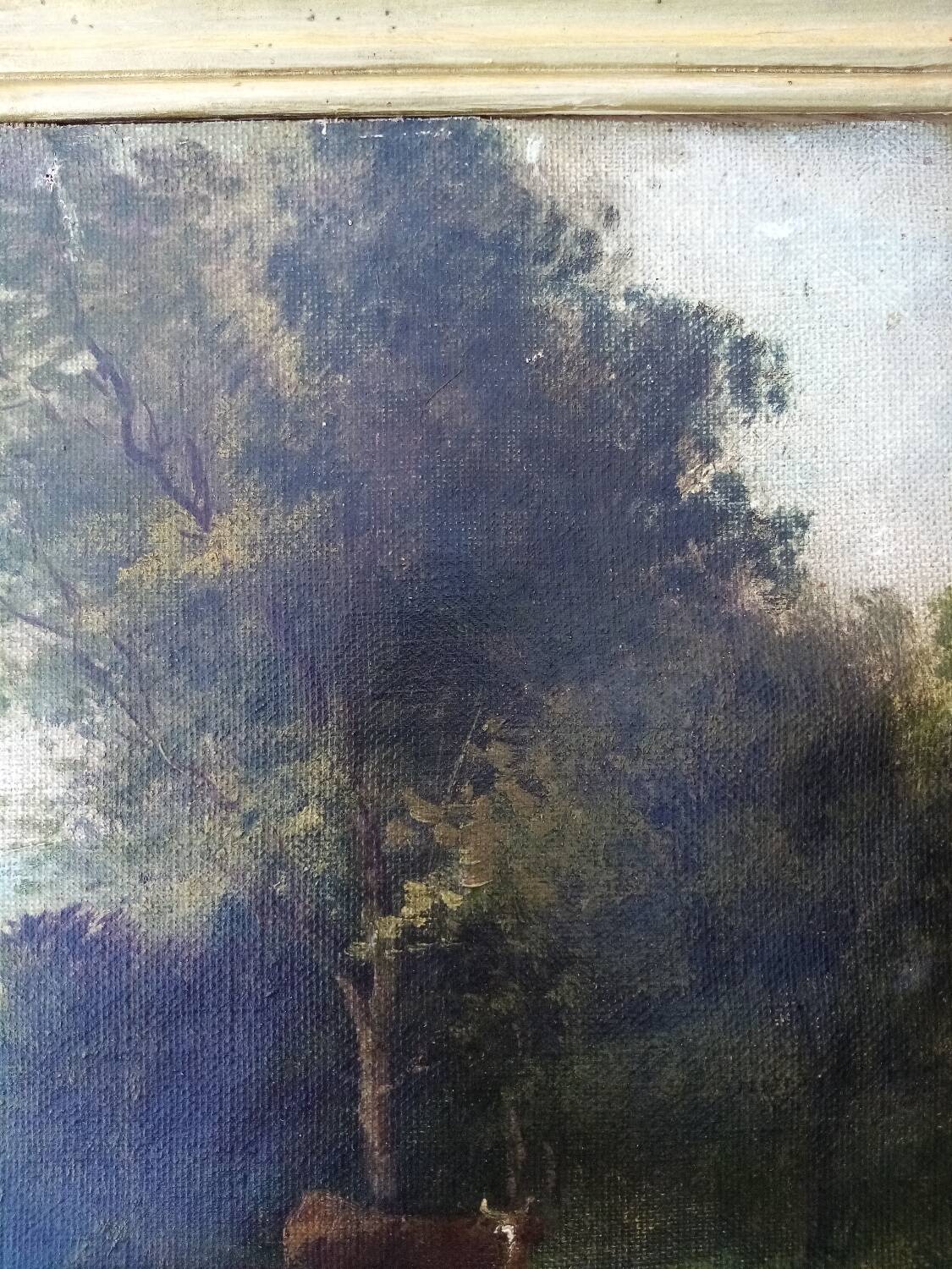 Farm landscape scene painting