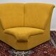 Yellow bouclé corner modular sofa, 1970s, set of 6