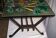 1970s metal and ceramic coffee table with hunting decor, signed