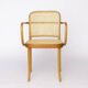 Ligna Armchair – 1950s/1960s Czechoslovakia, Bentwood Beech with New Rattan