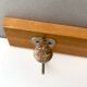 Wooden wall coat holder from the 1950s