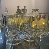 lot of vintage stemmed glasses from the 60s/70s