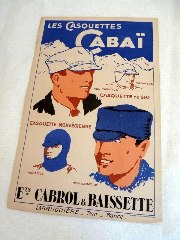 Old poster cabalistic 30′s caps