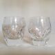 1960 crystal cup glasses ringing with cut-outs