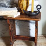 Stool of auxiliary Art-popular in old solid wood