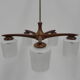 Vintage hanging lamp with 5 glass shades