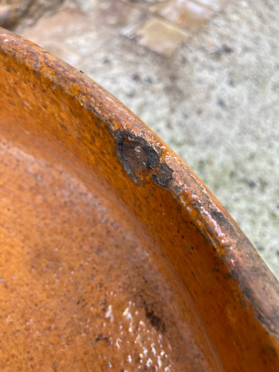 South-West glazed earthenware dish