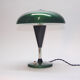 Green metallic mushroom table lamp, 1960s