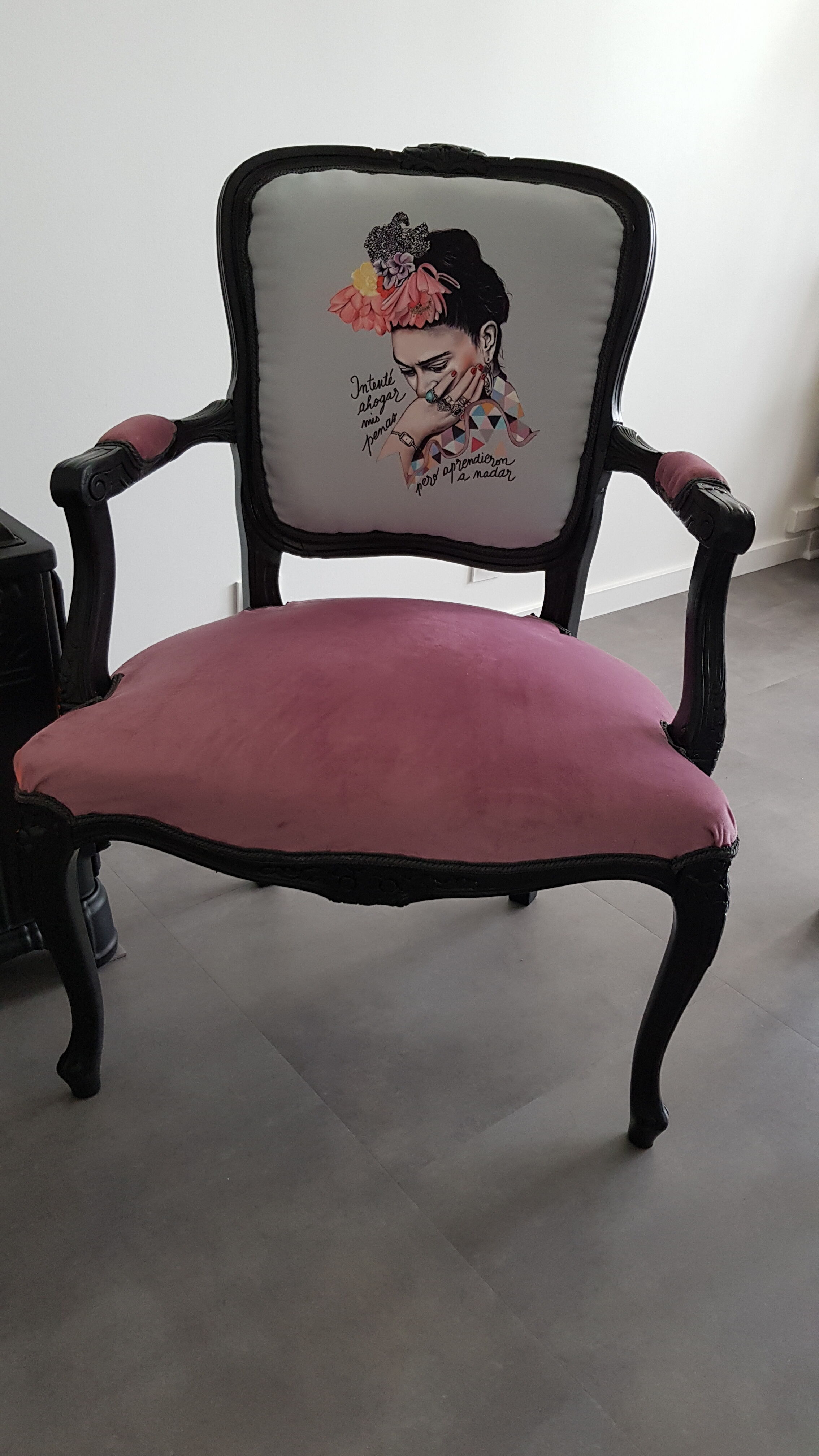 Fauteuil style Louis XV Frida Kahlo