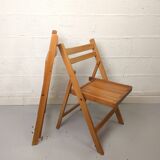 Paire de chaises pliantes en hêtre