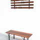 Rosewood bench set with rack Italia 1970s