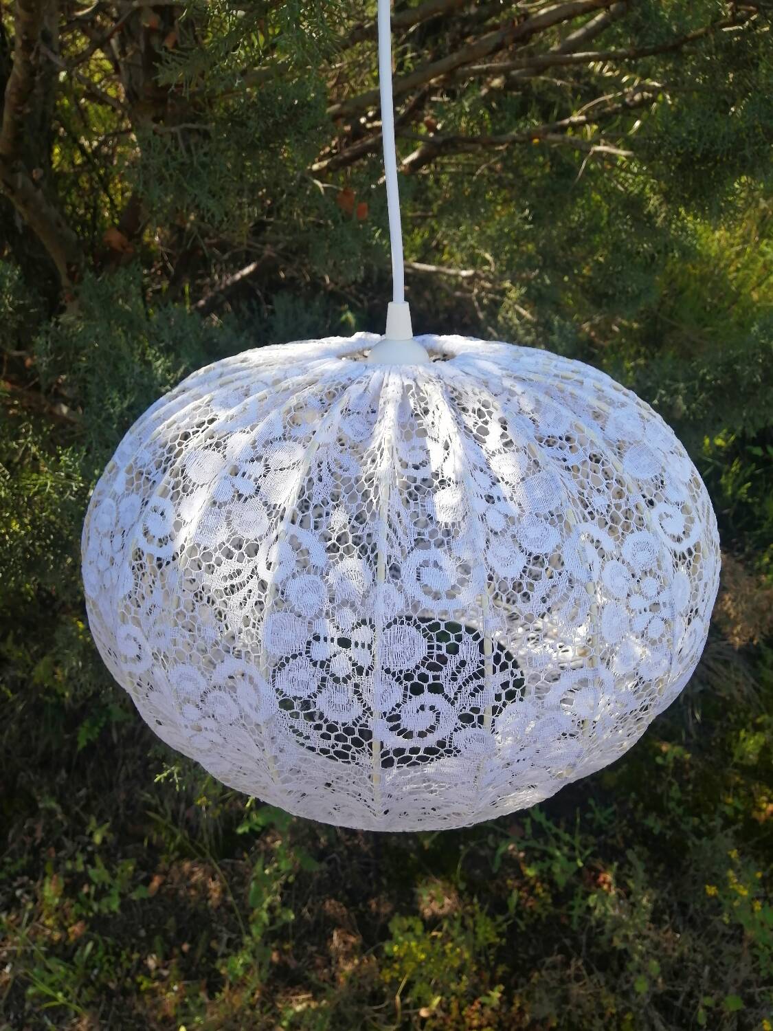 Vintage white pendant light