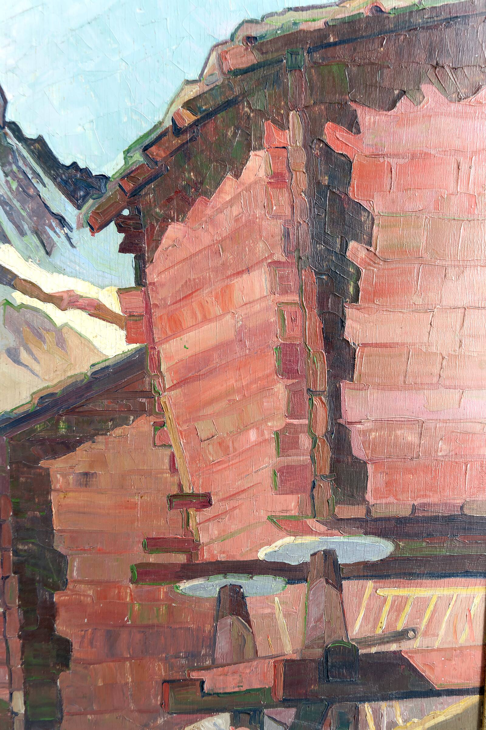 Swiss landscape view, "Findeln mit Matterhorn", Fr. WIPPERMAN, 1937