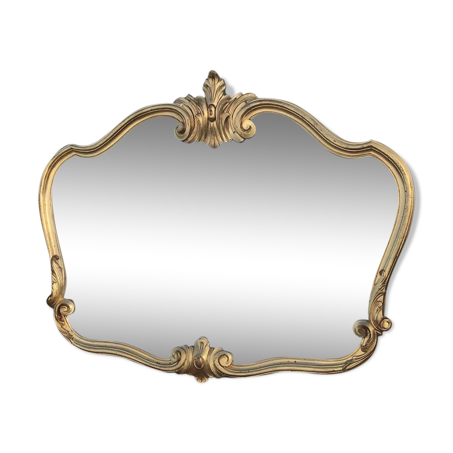 Large golden mirror baroque style 76x60cm