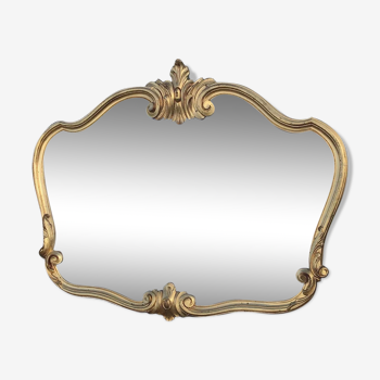 Large golden mirror baroque style 76x60cm