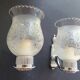 Pair of chrome wall sconces vintage bathroom