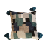 Blue cube cushion