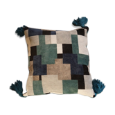 Blue cube cushion