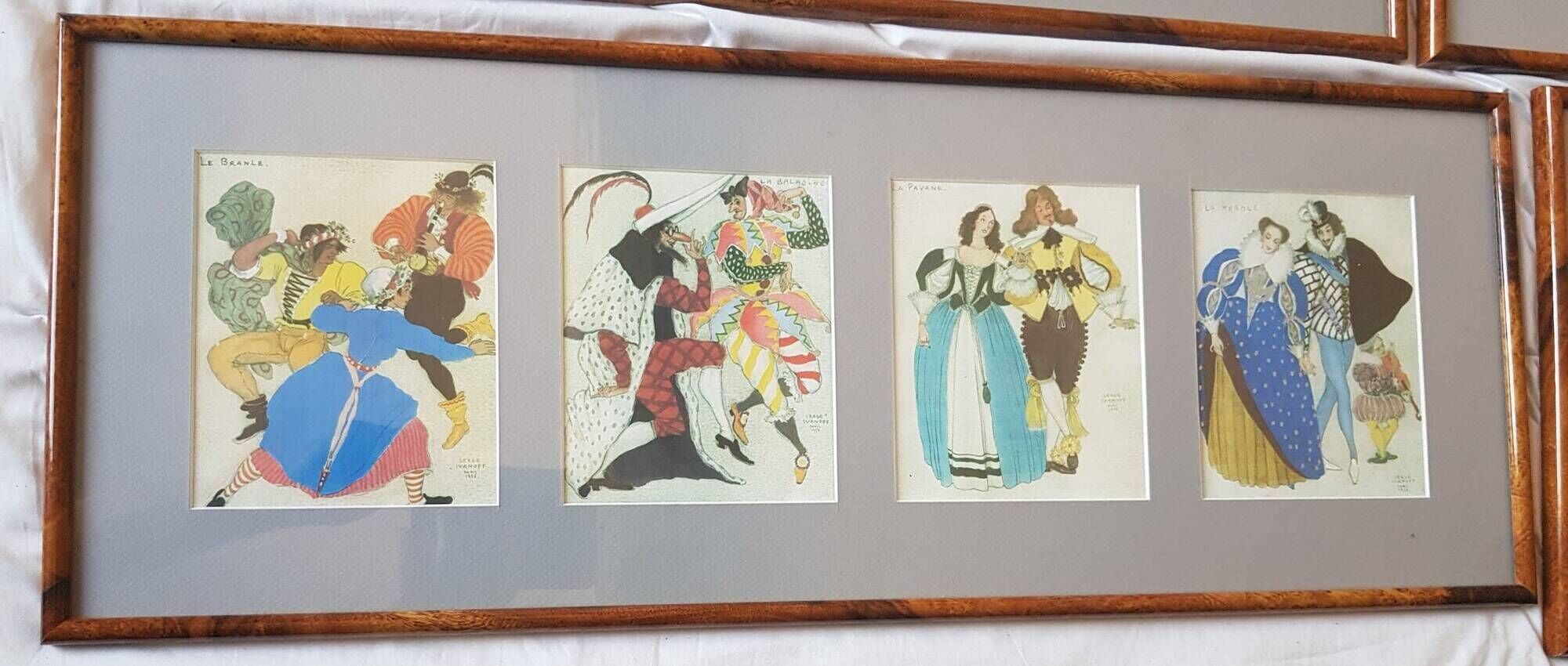 Complete series of 15 Art Deco Dance Illustrations (1937) by Serge Ivanoff