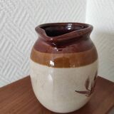 Glazed ceramic pitcher