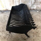 Old Vintage Black Cast Iron Fireplace