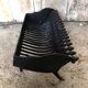 Old Vintage Black Cast Iron Fireplace