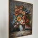 Oil on canvas flower bouquet