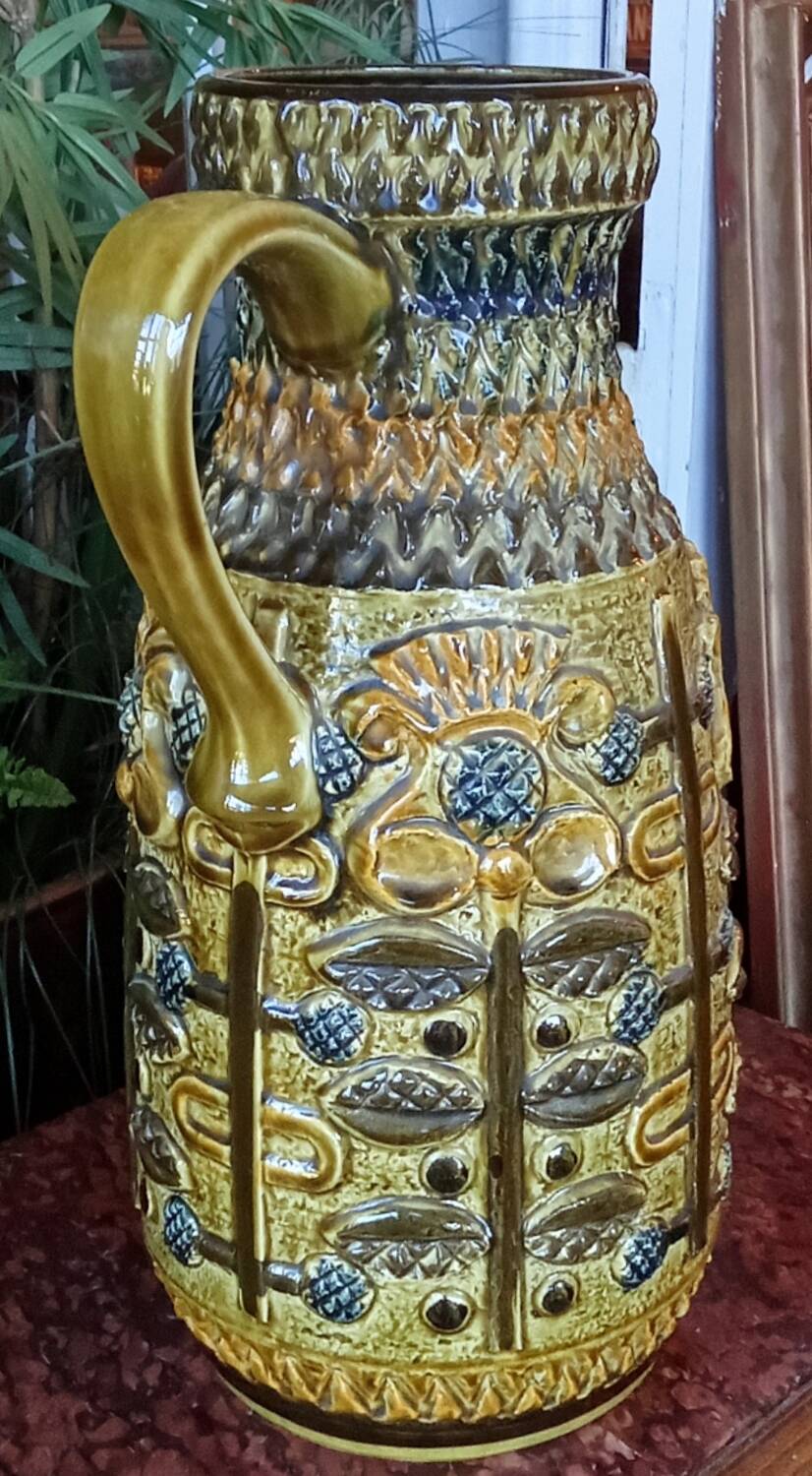 Antique large West Germany ceramic pitcher